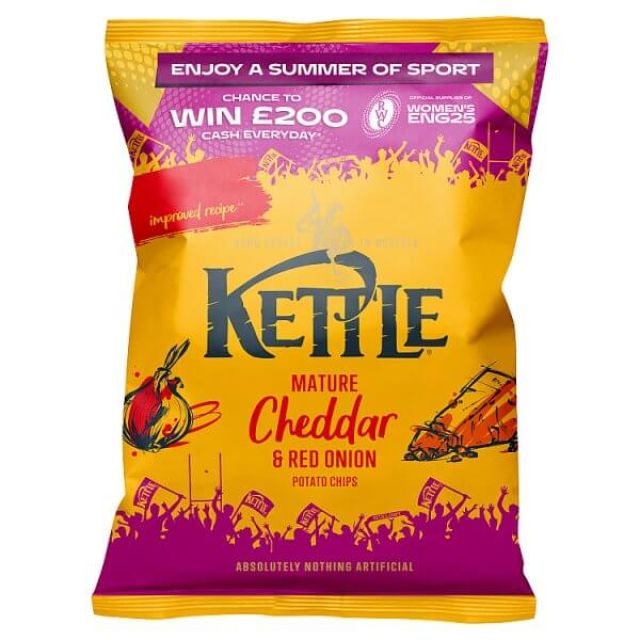 Kettle Mature Cheddar & Red Onion Potato Chips