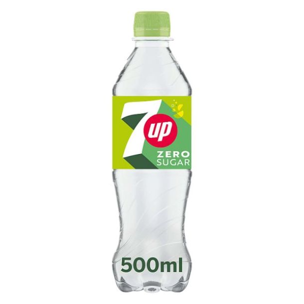 7UP Zero Sugar Free Lemon & Lime Bottles
